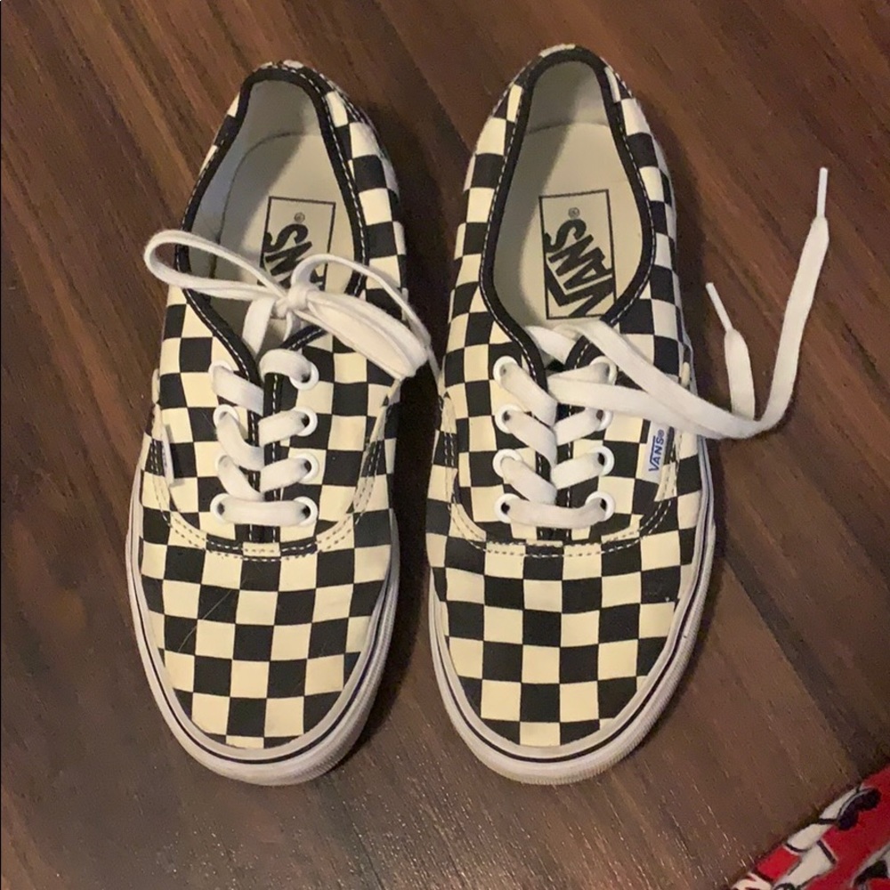 checkered authentic vans